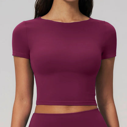 Fitness Clothes Bare Feel Slim Sexy Top