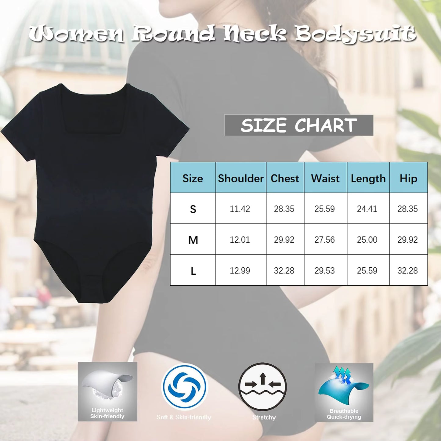 Women's V-neck Short Sleeve Bodysuit