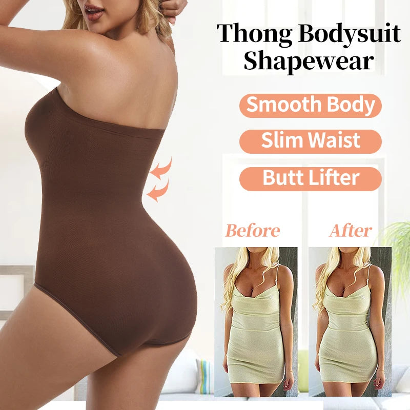 Women's Strapless Jumpsuit Shapewear