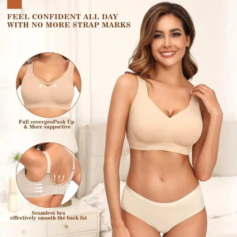 Women's Seamless Wireless Push Up Bra