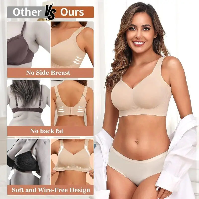 Women's Seamless Wireless Push Up Bra