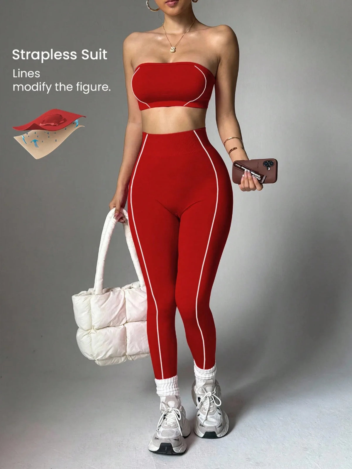 High Waist Yoga Leggings Set