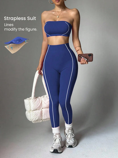 High Waist Yoga Leggings Set