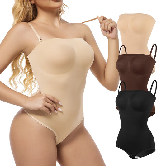 Women's Strapless Jumpsuit Shapewear