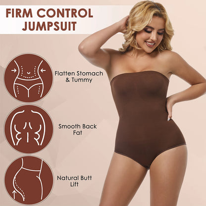 Women's Strapless Jumpsuit Shapewear