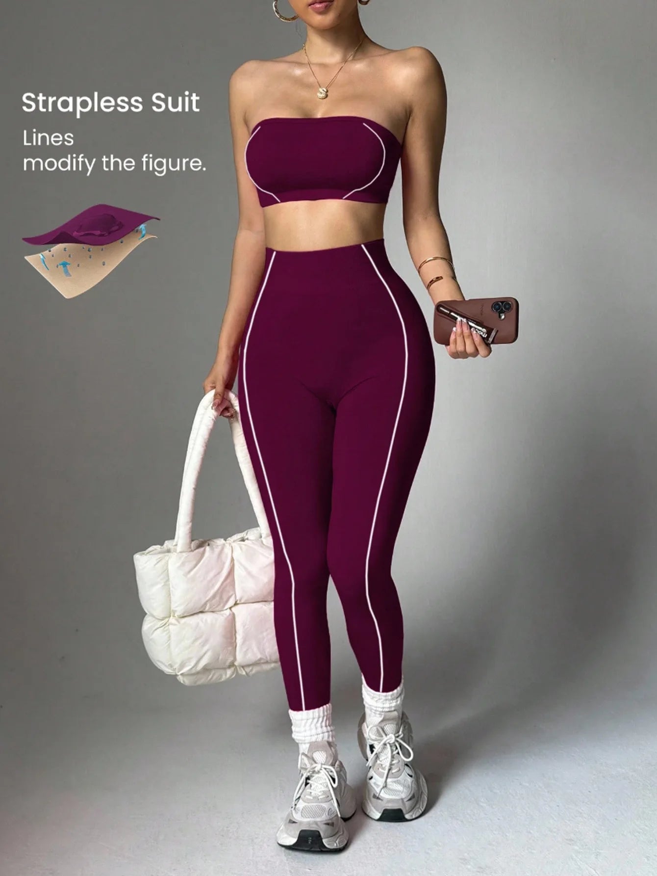 High Waist Yoga Leggings Set