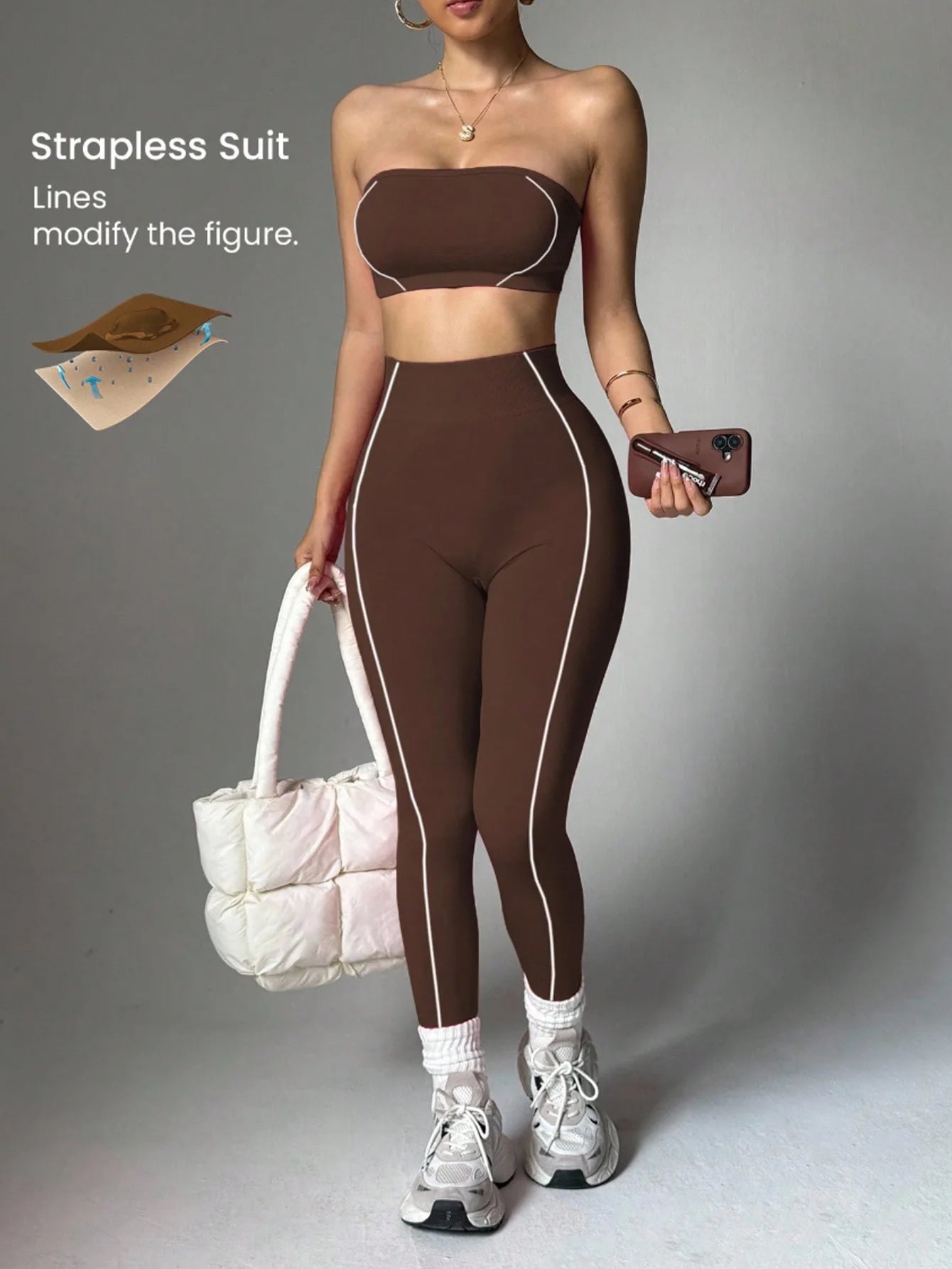 High Waist Yoga Leggings Set