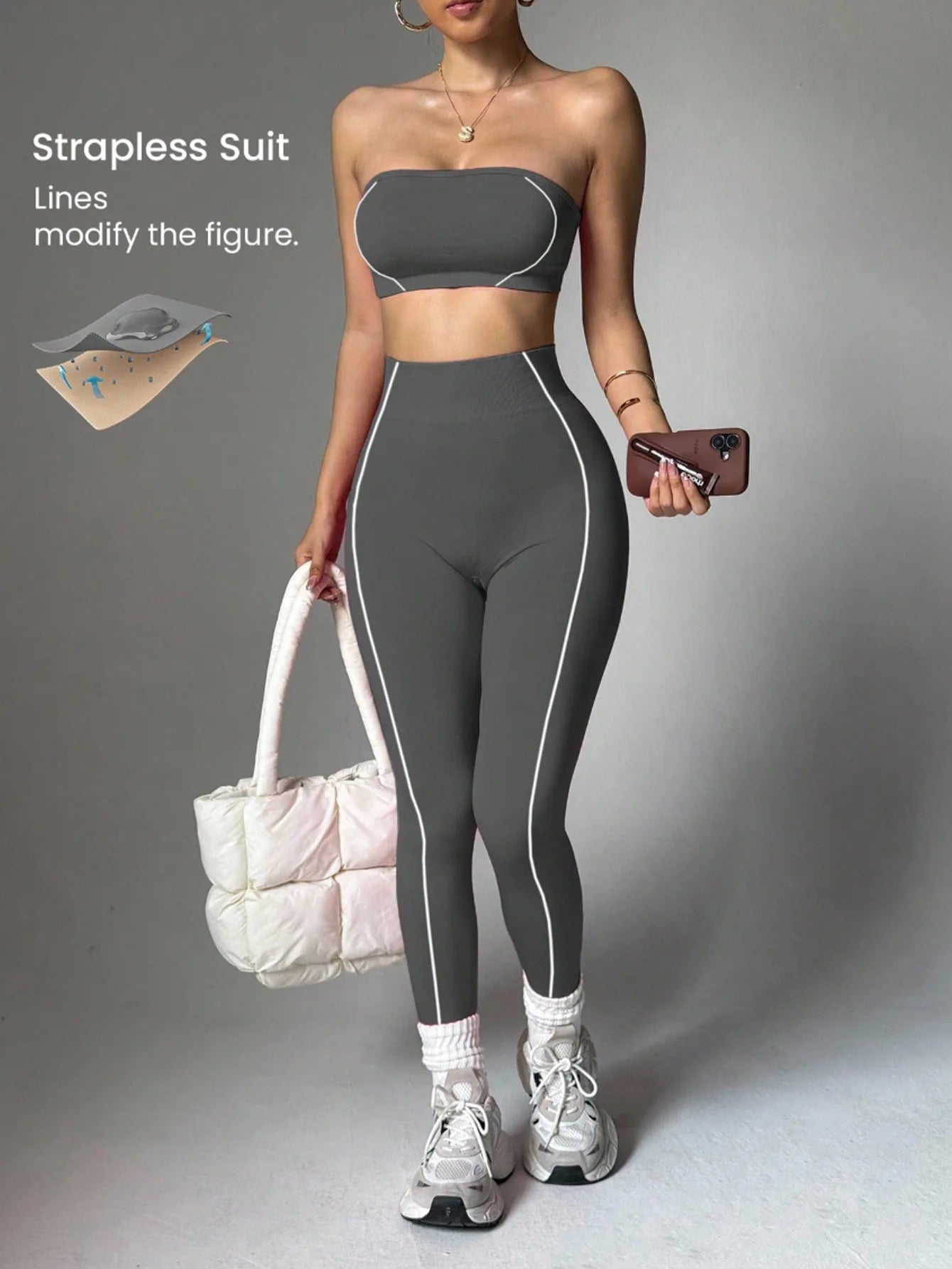 High Waist Yoga Leggings Set