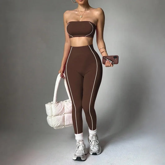 High Waist Yoga Leggings Set