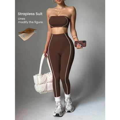 High Waist Yoga Leggings Set