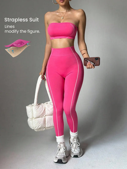 High Waist Yoga Leggings Set