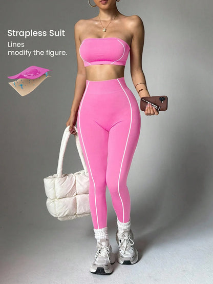 High Waist Yoga Leggings Set